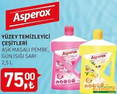 ASPEROX YÜZEY TEMİZLEYİCİ ÇEŞİTLERİ 2,5 L ASPEROX YÜZEY TEMİZLEYİCİ ÇEŞİTLERİ 2,5 L
